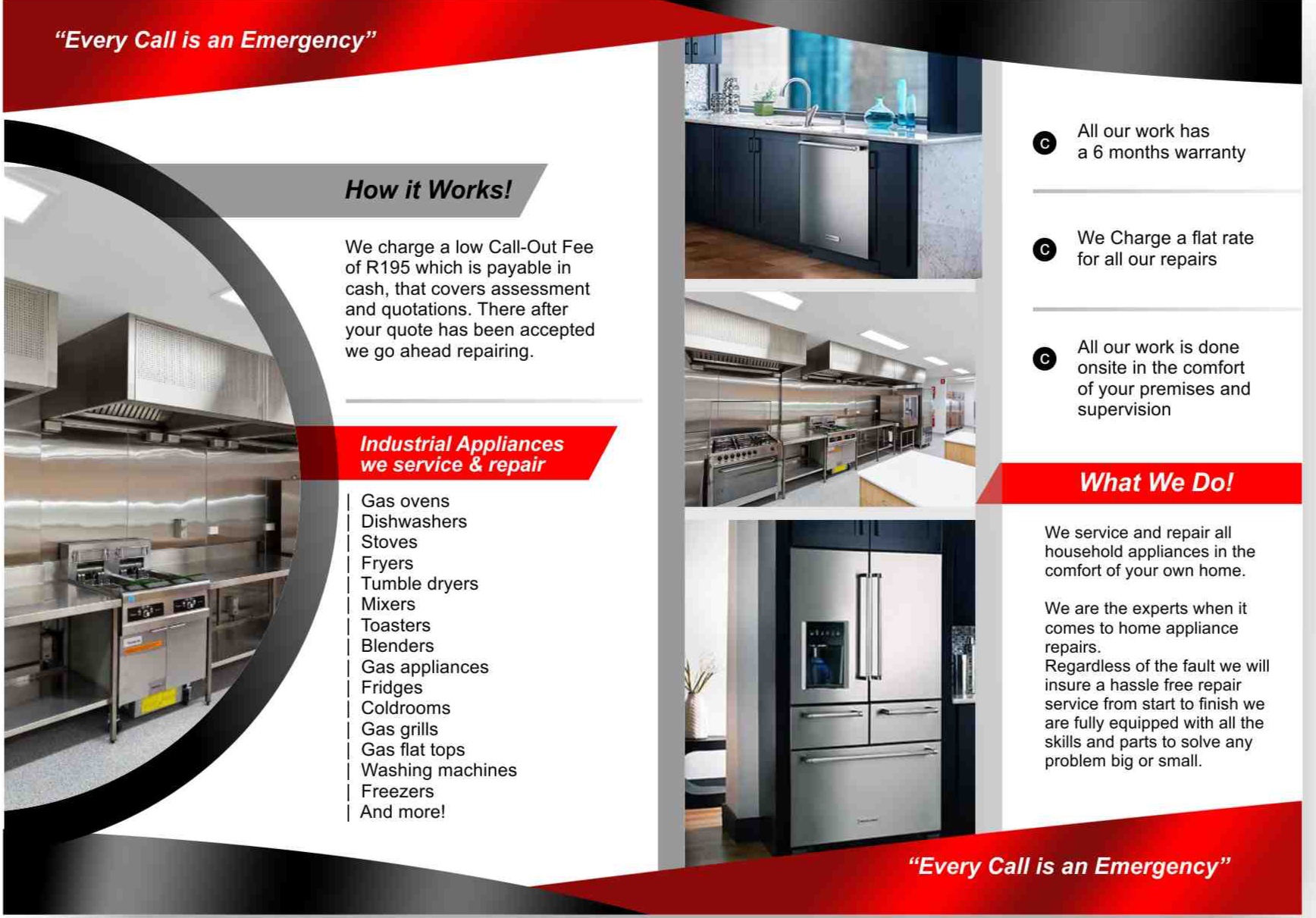 Contact EMERGENCY APPLIANCE REPAIRS